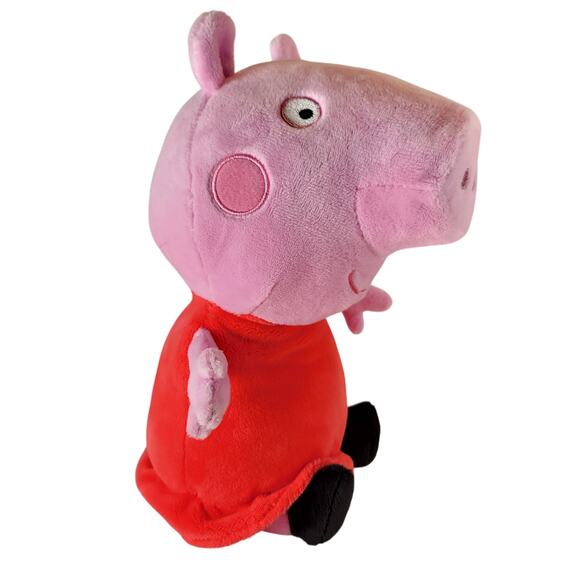Peppa Pig Plush Doll Red Dress 12" Stuffed Animal Toy Cartoon Plushy Stuffy - Picture 2 of 6